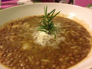 Ricetta della zuppa di lenticchie dell’Alfina